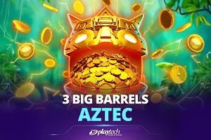 Playtech : 3 Big Barrels Aztec - SPINBET123